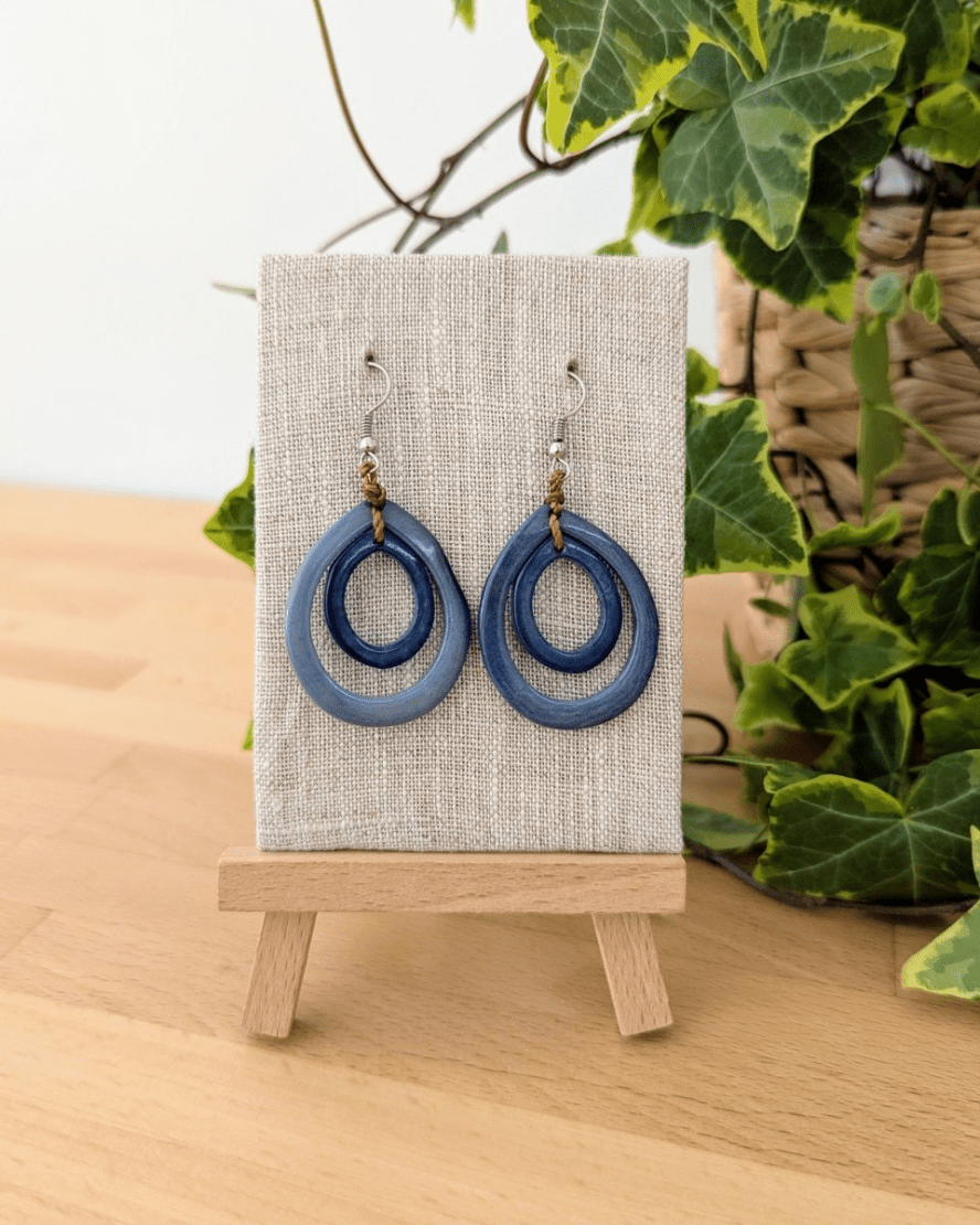 DEWDROP — Handmade Tagua Earrings - The Happy Elephant - Tagua Jewellery