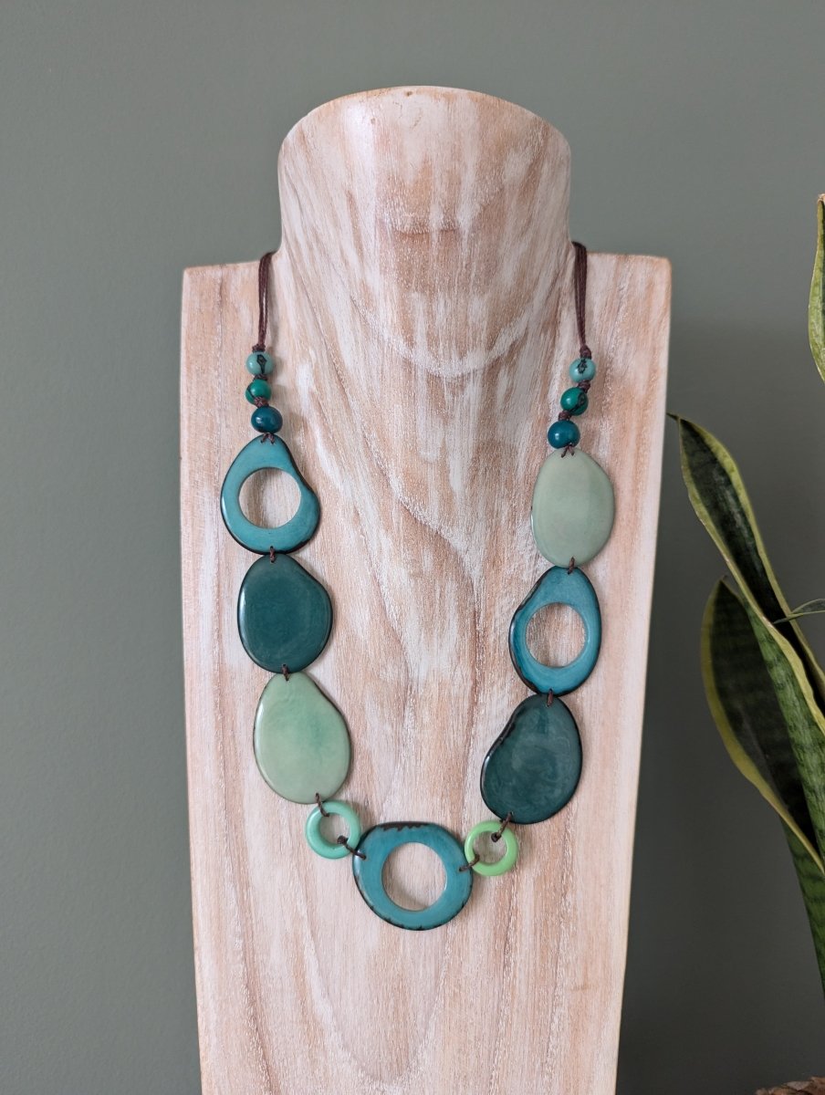 FLOREANA — Handmade Tagua Statement Necklace - The Happy Elephant - Tagua Jewellery