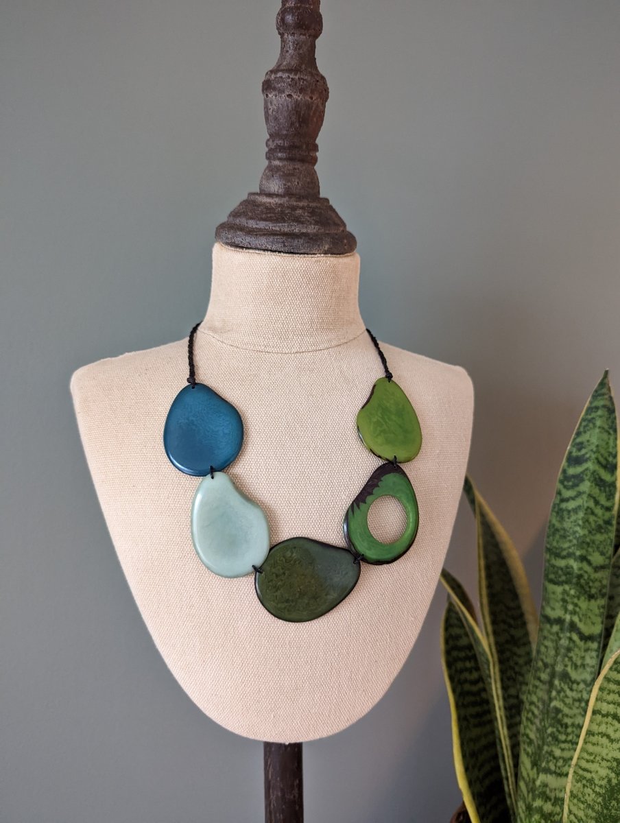 Shop Colourful Tagua Nut Necklace online - Antiques of Kingston