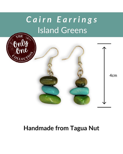 CAIRN  — Handmade Tagua Earrings — 'Only One'