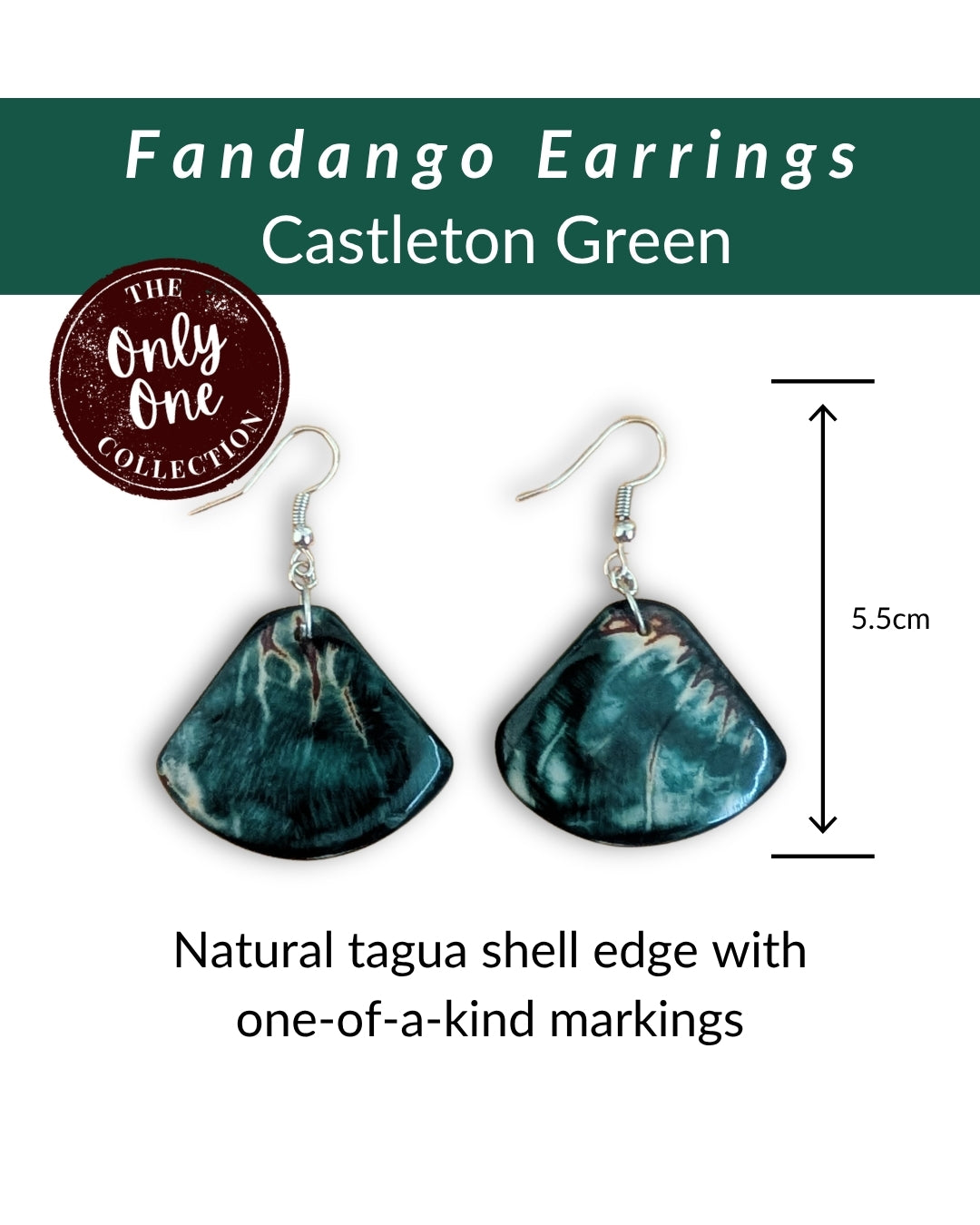 FANDANGO — Handmade Tagua Earrings — 'Only One'