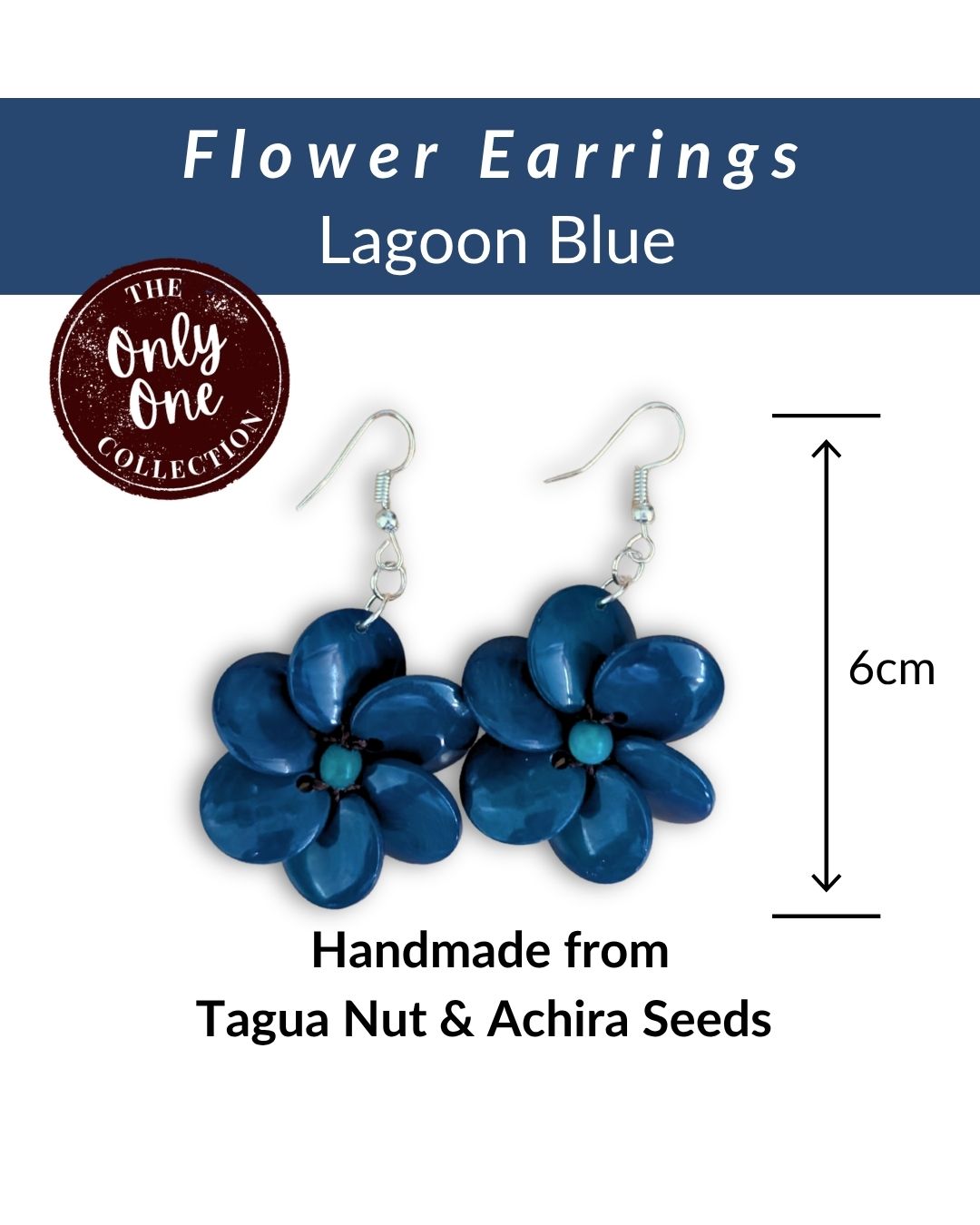 FLOWER — Handmade Tagua Statement Earrings — 'Only One'