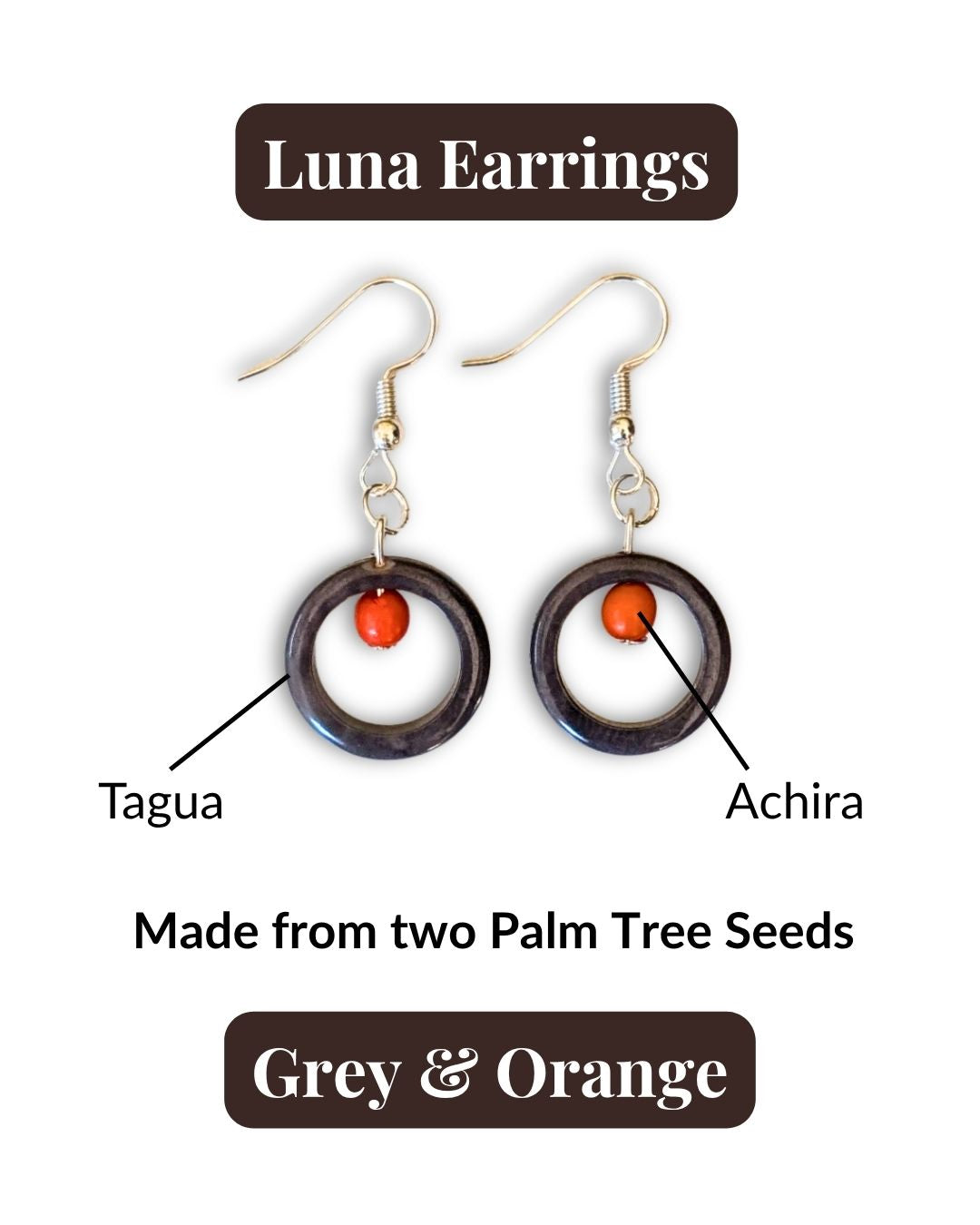 LUNA — Handmade Tagua Earrings