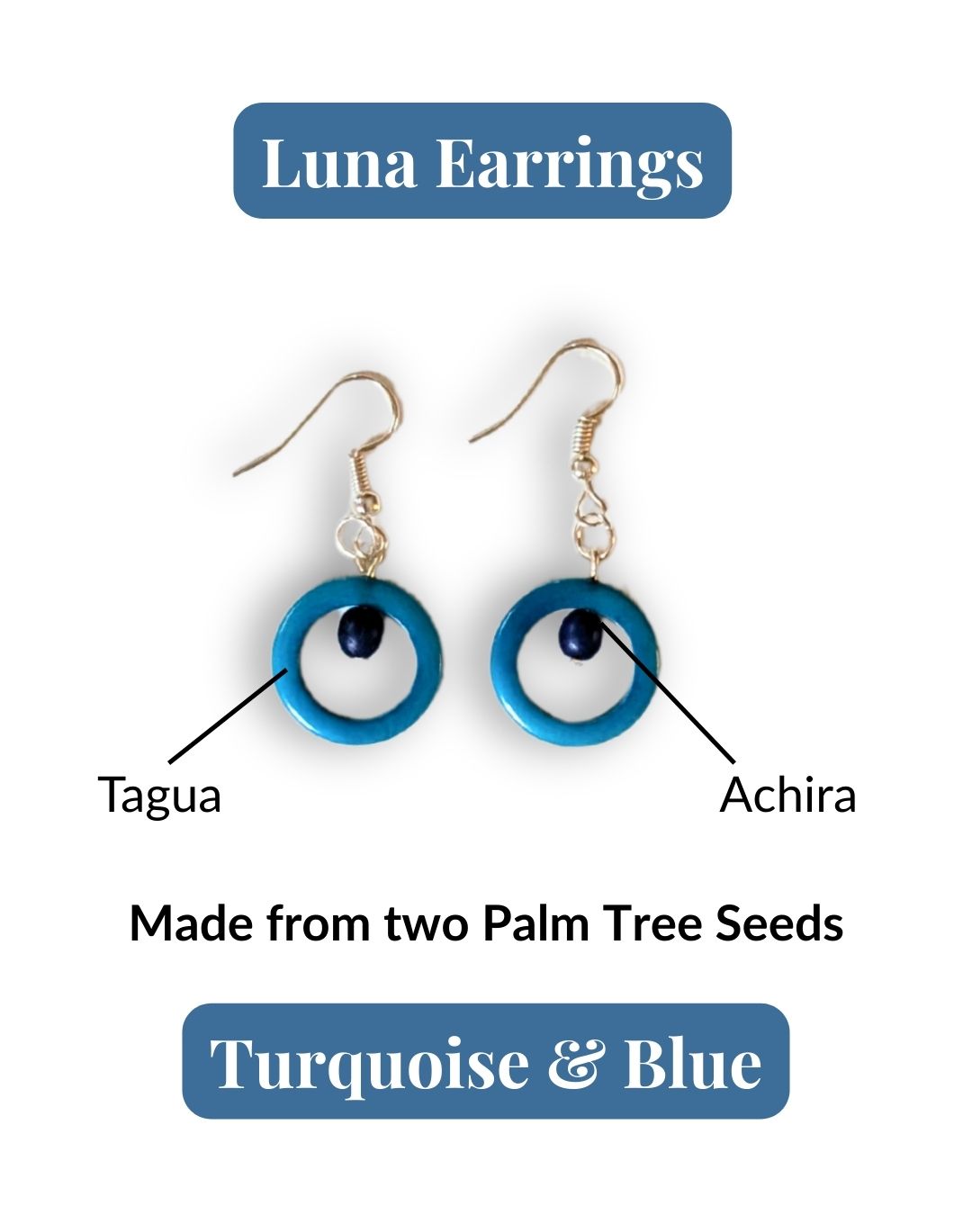 LUNA — Handmade Tagua Earrings