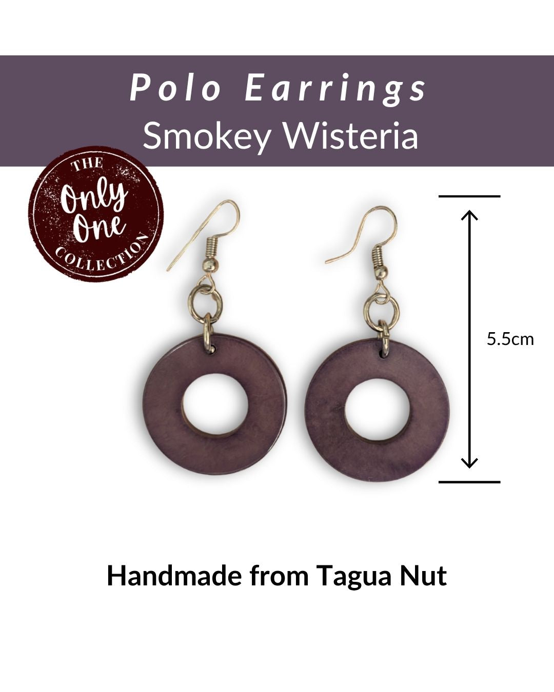 POLO  — Handmade Tagua Earrings — 'Only One'