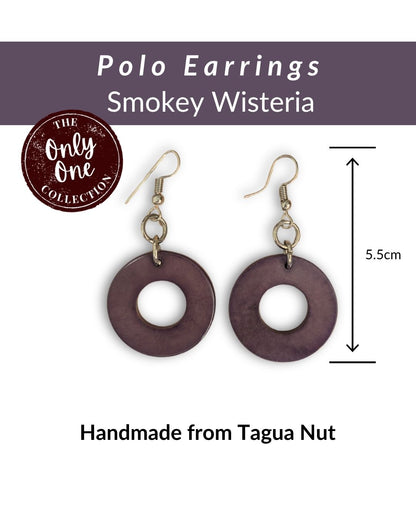 POLO  — Handmade Tagua Earrings — 'Only One'
