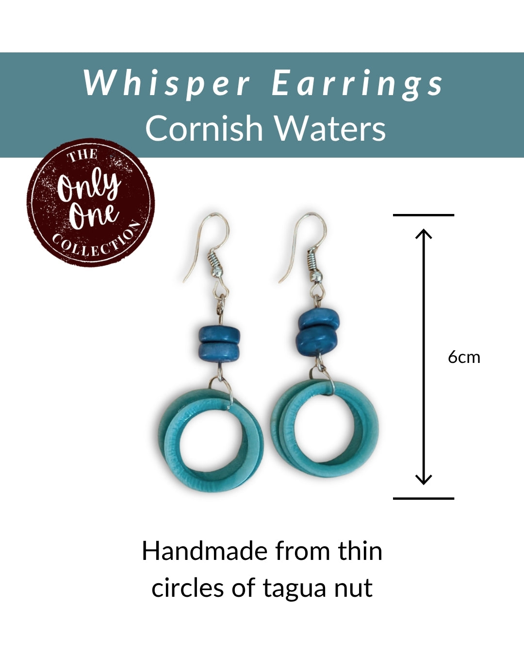 WHISPER  — Handmade Tagua Earrings — 'Only One'