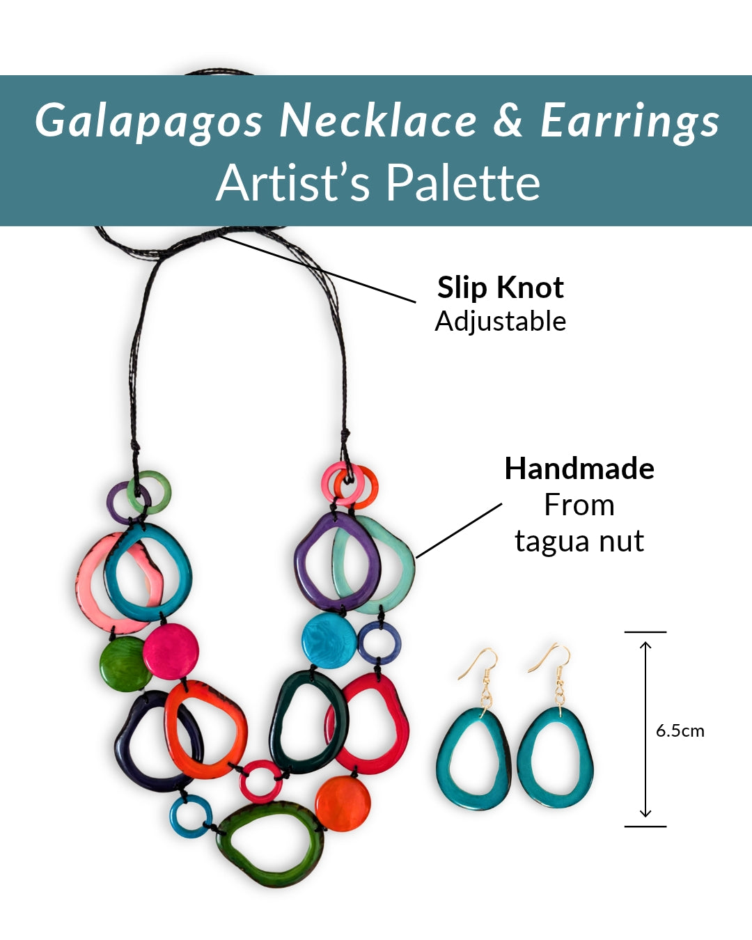 GALAPAGOS · Tagua Necklace & Earring Set