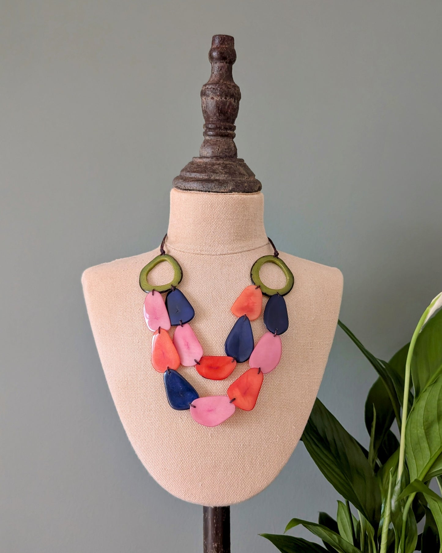 ANNIE  — Handmade Tagua Statement Necklace — 'Only One'