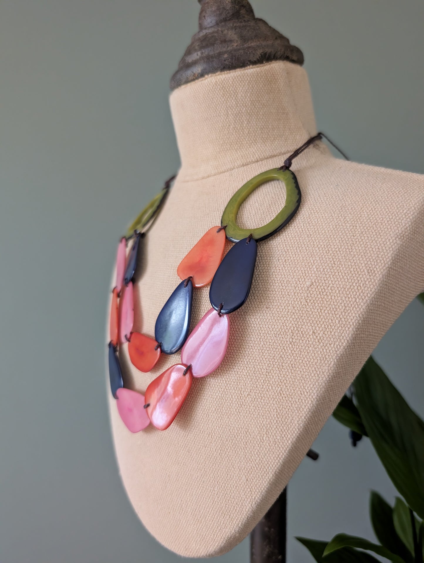 ANNIE  — Handmade Tagua Statement Necklace — 'Only One'
