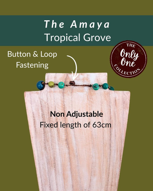 AMAYA — Handmade Tagua Statement Necklace — 'Only One' - The Happy Elephant - Tagua Jewellery