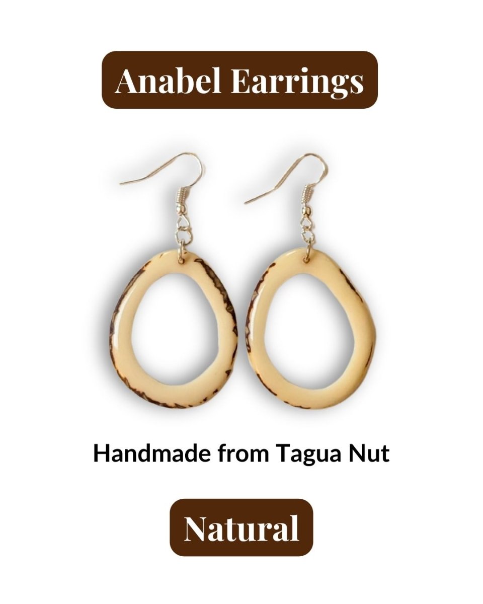 ANABEL — Handmade Tagua Statement Earrings - The Happy Elephant - Tagua Jewellery