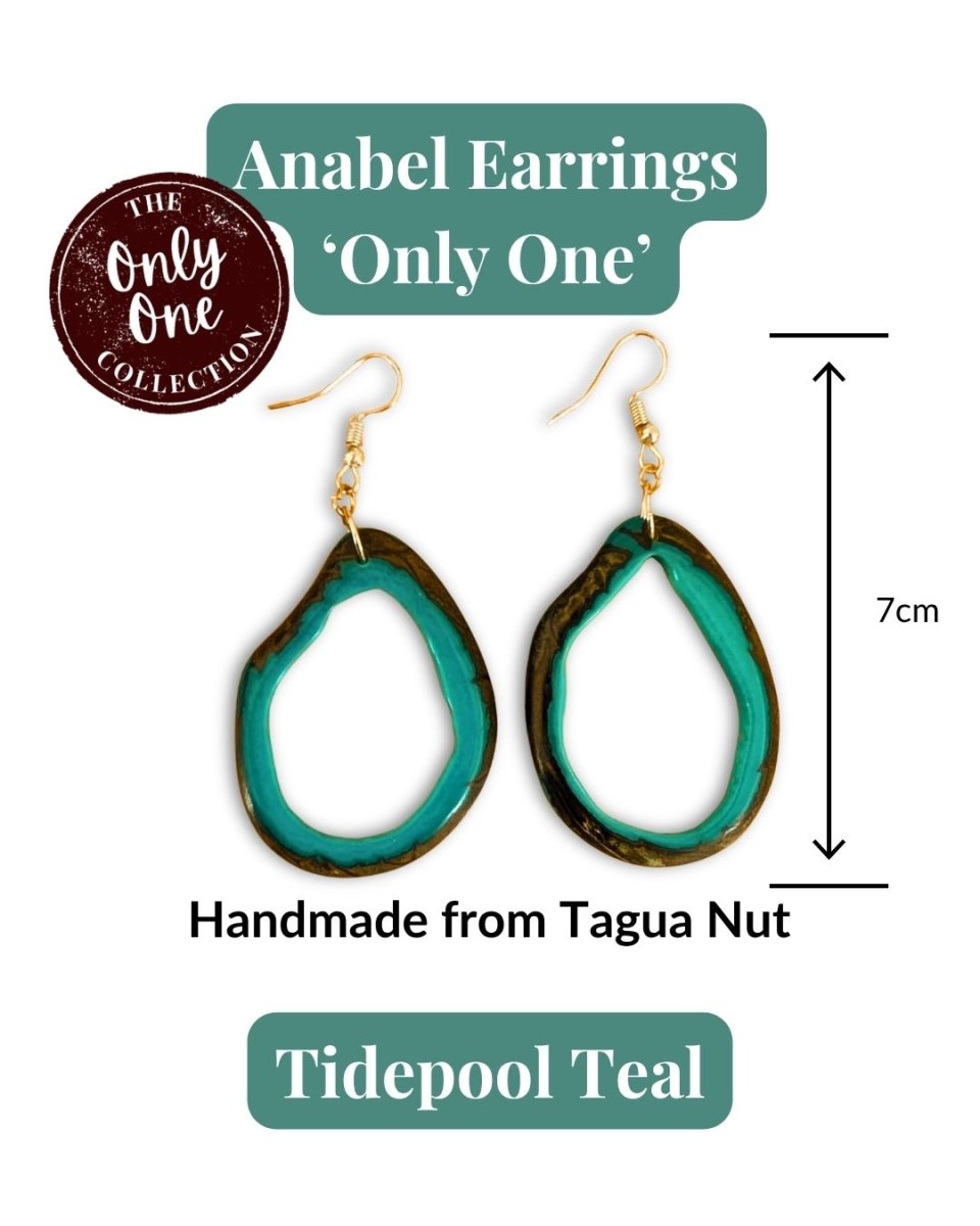 ANABEL — Handmade Tagua Statement Earrings — 'Only One' - The Happy Elephant - Tagua Jewellery