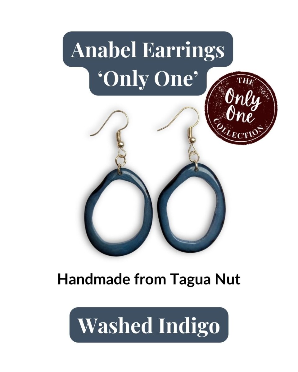 ANABEL — Handmade Tagua Statement Earrings — 'Only One' - The Happy Elephant - Tagua Jewellery