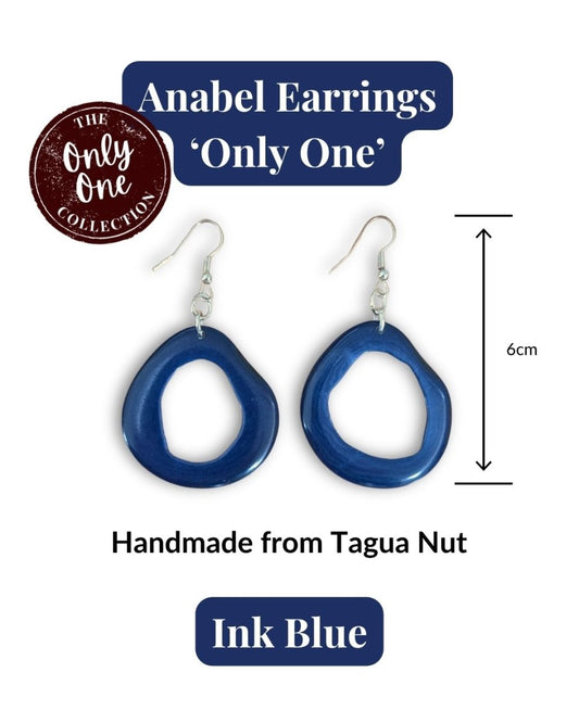 ANABEL — Handmade Tagua Statement Earrings — 'Only One' - The Happy Elephant - Tagua Jewellery