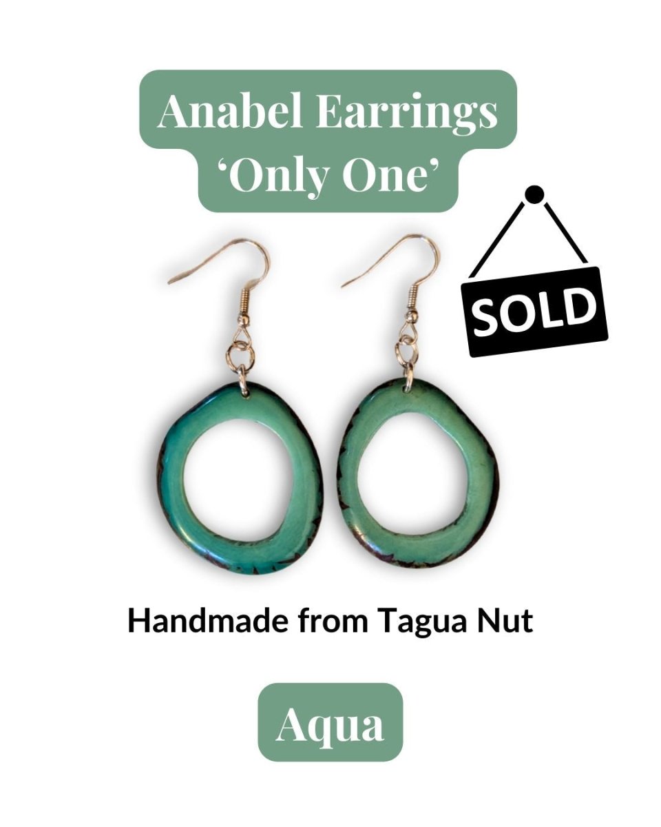 ANABEL — Handmade Tagua Statement Earrings — 'Only One' - The Happy Elephant - Tagua Jewellery