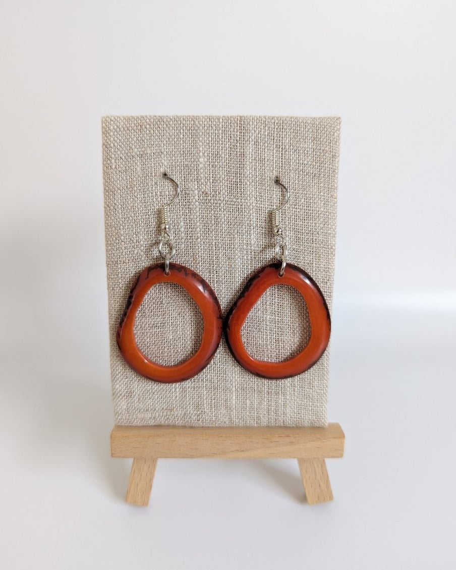 Anabel Tagua Nut Handmade Earrings - The Happy Elephant - Tagua Jewellery