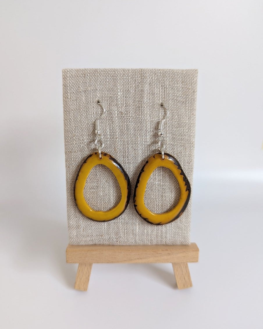 Anabel Tagua Nut Handmade Earrings - The Happy Elephant - Tagua Jewellery