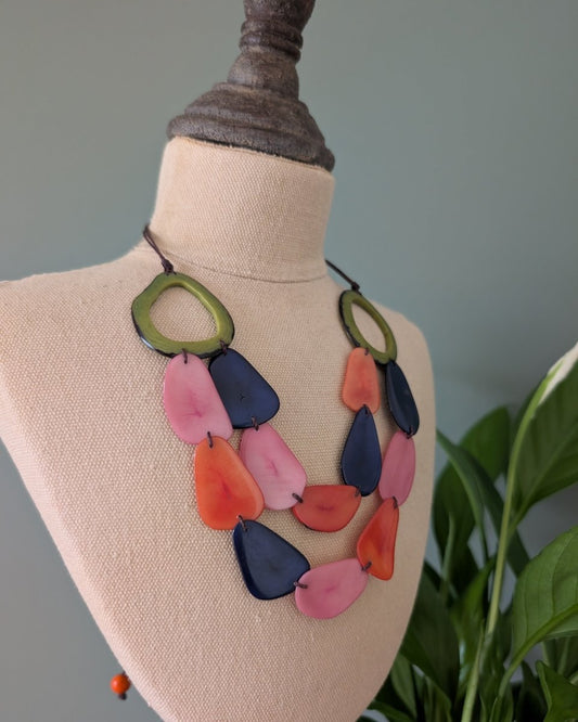 ANNIE — Handmade Tagua Statement Necklace — 'Only One' - The Happy Elephant - Tagua Jewellery