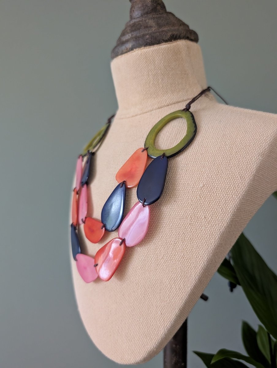 ANNIE — Handmade Tagua Statement Necklace — 'Only One' - The Happy Elephant - Tagua Jewellery