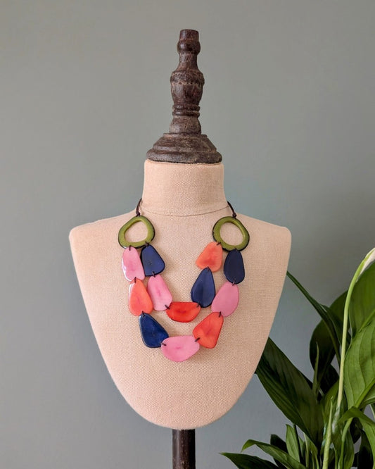 ANNIE — Handmade Tagua Statement Necklace — 'Only One' - The Happy Elephant - Tagua Jewellery