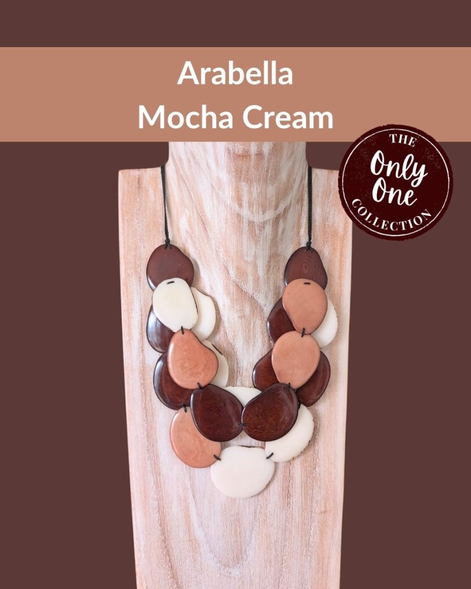 ARABELLA — Handmade Tagua Statement Necklace — 'Only One' - The Happy Elephant - Tagua Jewellery