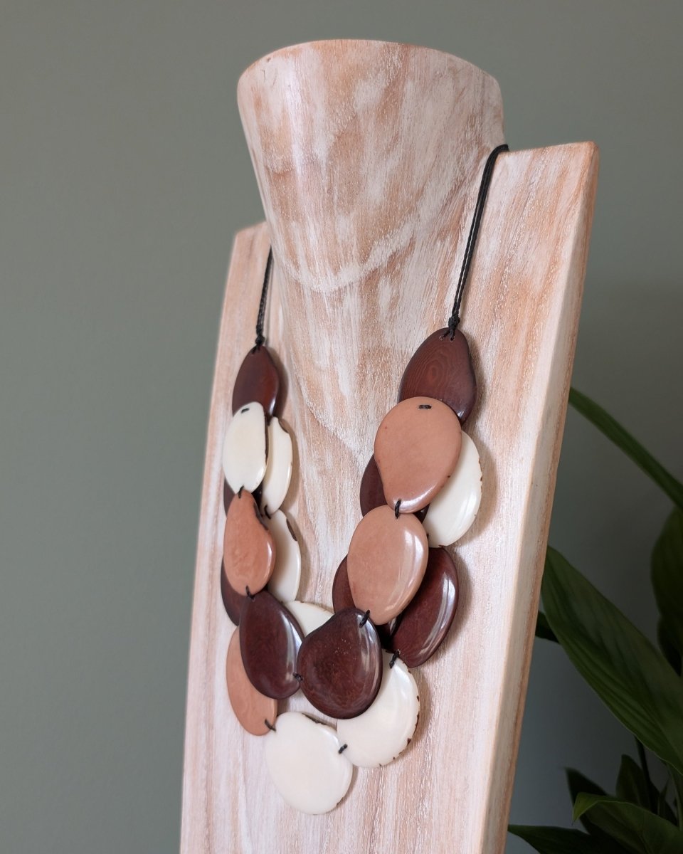 ARABELLA — Handmade Tagua Statement Necklace — 'Only One' - The Happy Elephant - Tagua Jewellery