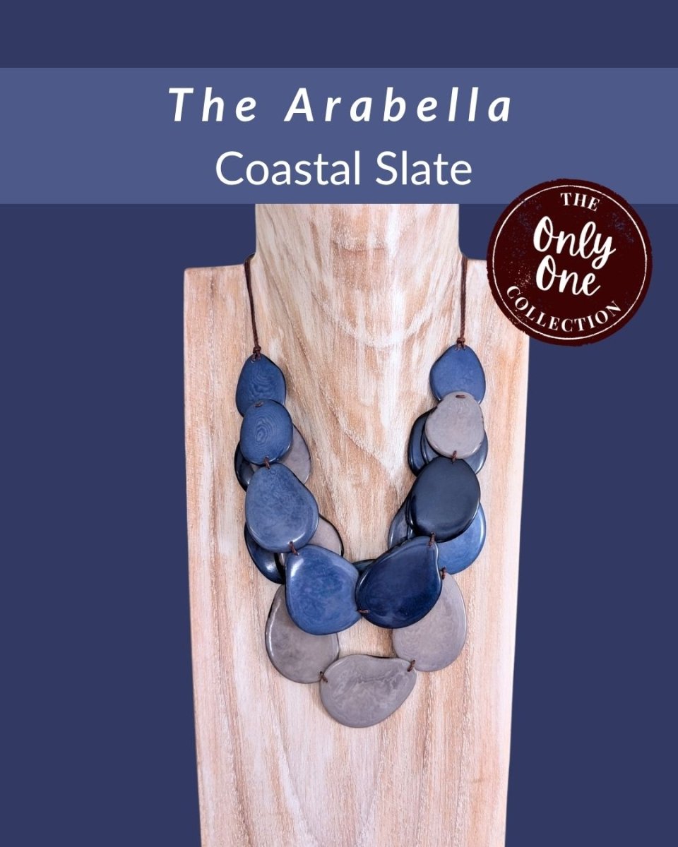 ARABELLA — Handmade Tagua Statement Necklace — 'Only One' - The Happy Elephant - Tagua Jewellery