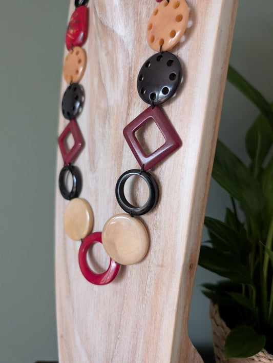 ARLA — Handmade Tagua Statement Necklace — 'Only One' - The Happy Elephant - Tagua Jewellery