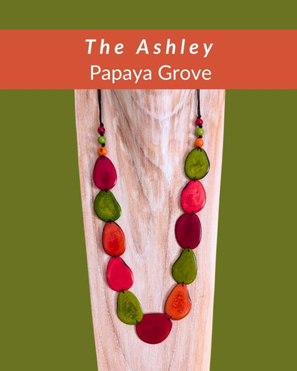 ASHLEY — Botanical Artisan Necklace - The Happy Elephant - Tagua Jewellery