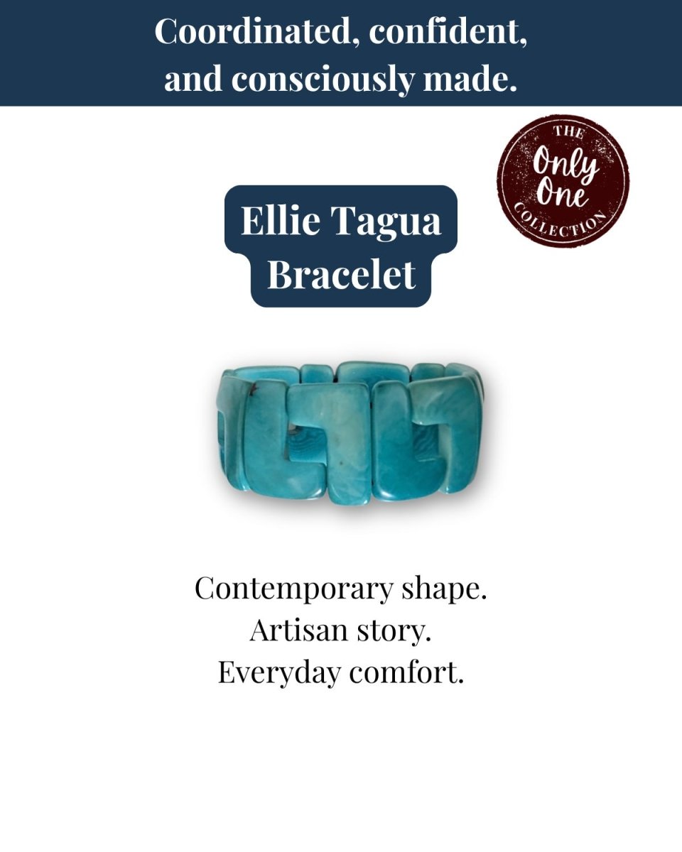 ASHLEY FLOWER JEWELLERY SET — Handmade Tagua Statement Necklace — 'Only One' - The Happy Elephant - Tagua Jewellery