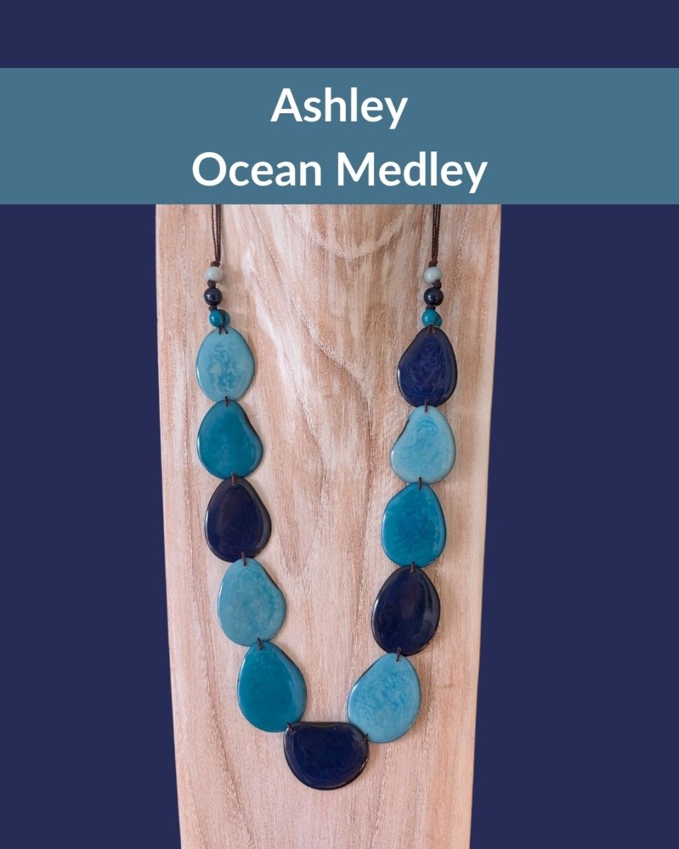 ASHLEY — Handmade Tagua Statement Necklace - The Happy Elephant - Tagua Jewellery