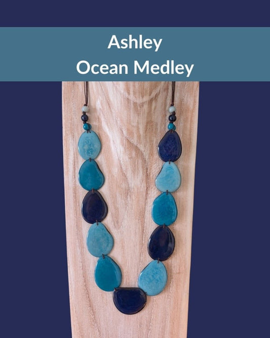 ASHLEY — Handmade Tagua Statement Necklace - The Happy Elephant - Tagua Jewellery