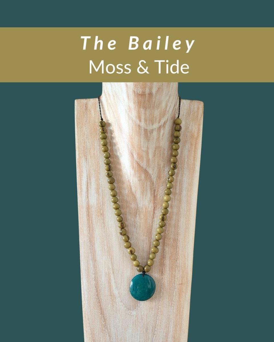 BAILEY — Botanical Artisan Necklace - The Happy Elephant - Tagua Jewellery