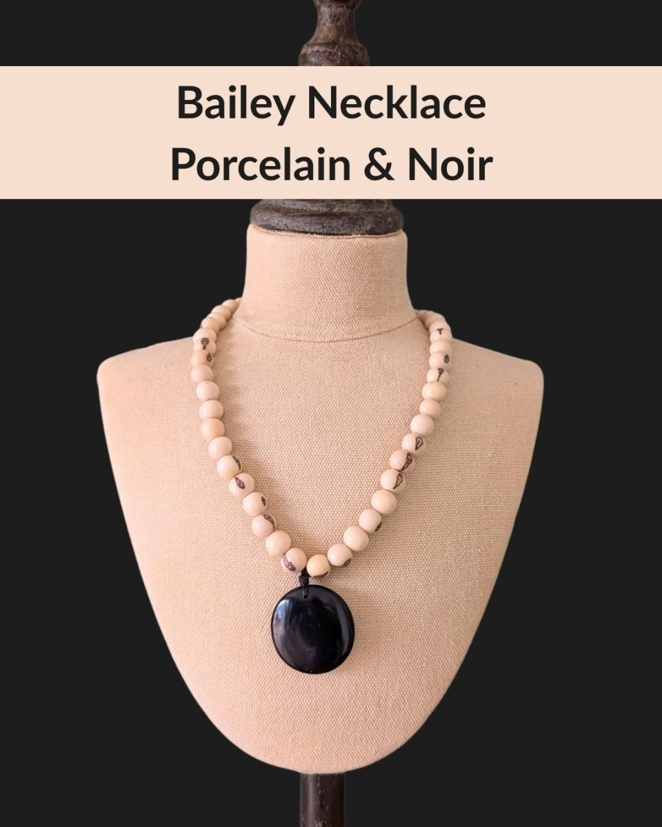 BAILEY — Botanical Artisan Necklace - The Happy Elephant - Tagua Jewellery