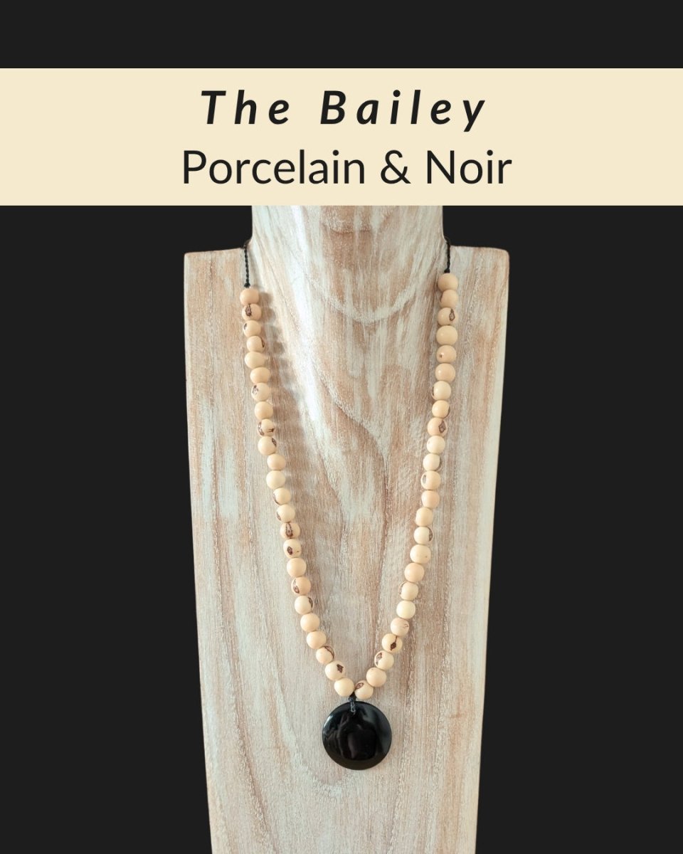 BAILEY — Botanical Artisan Necklace - The Happy Elephant - Tagua Jewellery