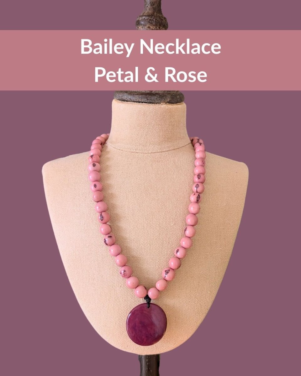 BAILEY — Handmade Acai & Tagua Necklace - The Happy Elephant - Tagua Jewellery