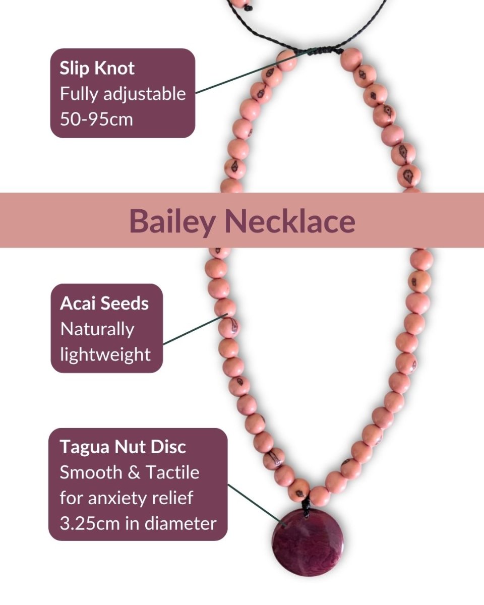 BAILEY — Handmade Acai & Tagua Necklace - The Happy Elephant - Tagua Jewellery