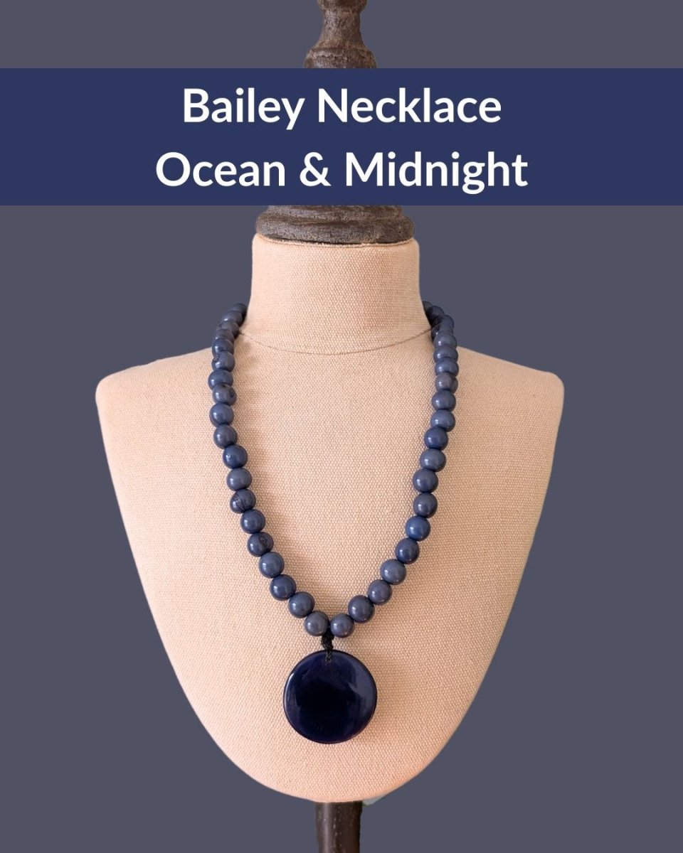 BAILEY — Handmade Acai & Tagua Necklace - The Happy Elephant - Tagua Jewellery