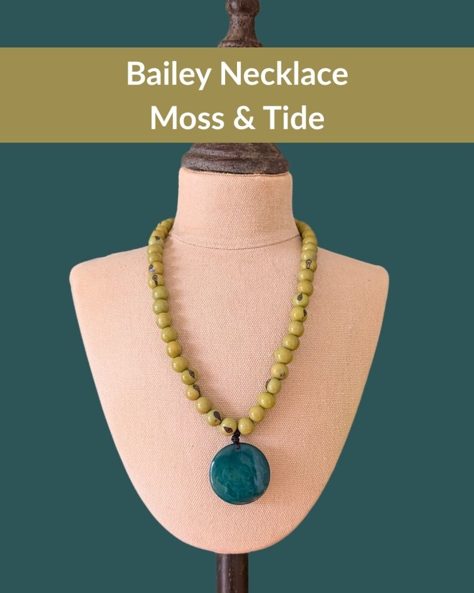 BAILEY — Handmade Acai & Tagua Necklace - The Happy Elephant - Tagua Jewellery