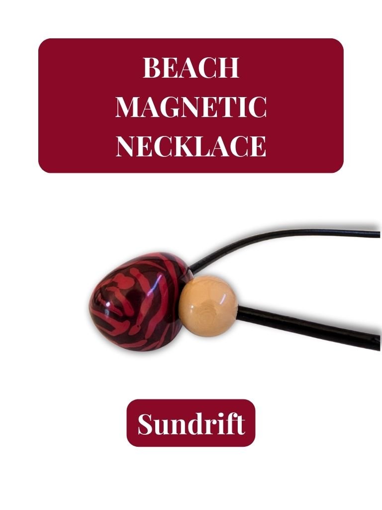 BEACH — Handmade Tagua Statement Magnetic Necklace — 'Only One' - The Happy Elephant - Tagua Jewellery