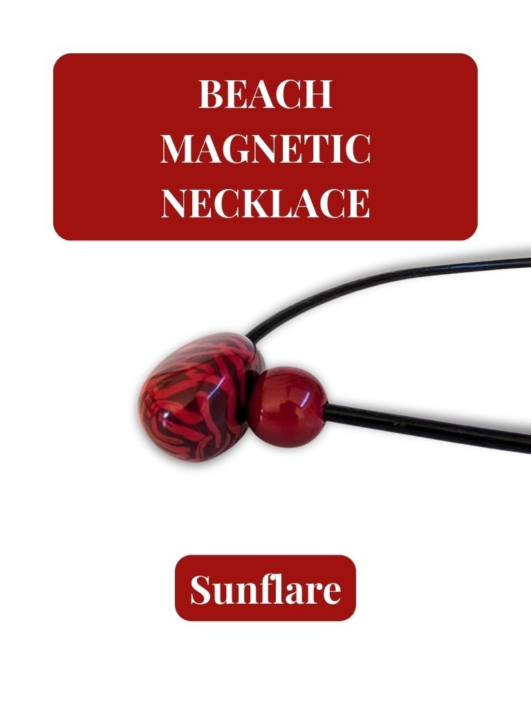 BEACH — Handmade Tagua Statement Magnetic Necklace — 'Only One' - The Happy Elephant - Tagua Jewellery