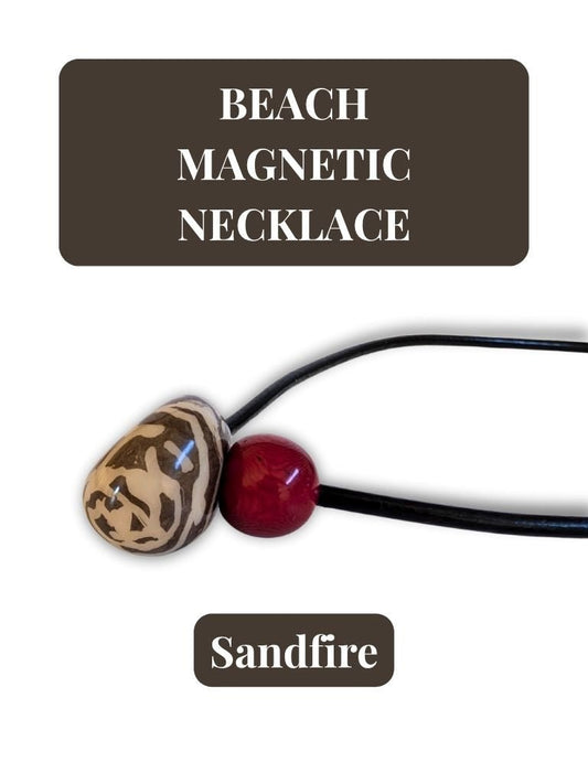 BEACH — Handmade Tagua Statement Magnetic Necklace — 'Only One' - The Happy Elephant - Tagua Jewellery