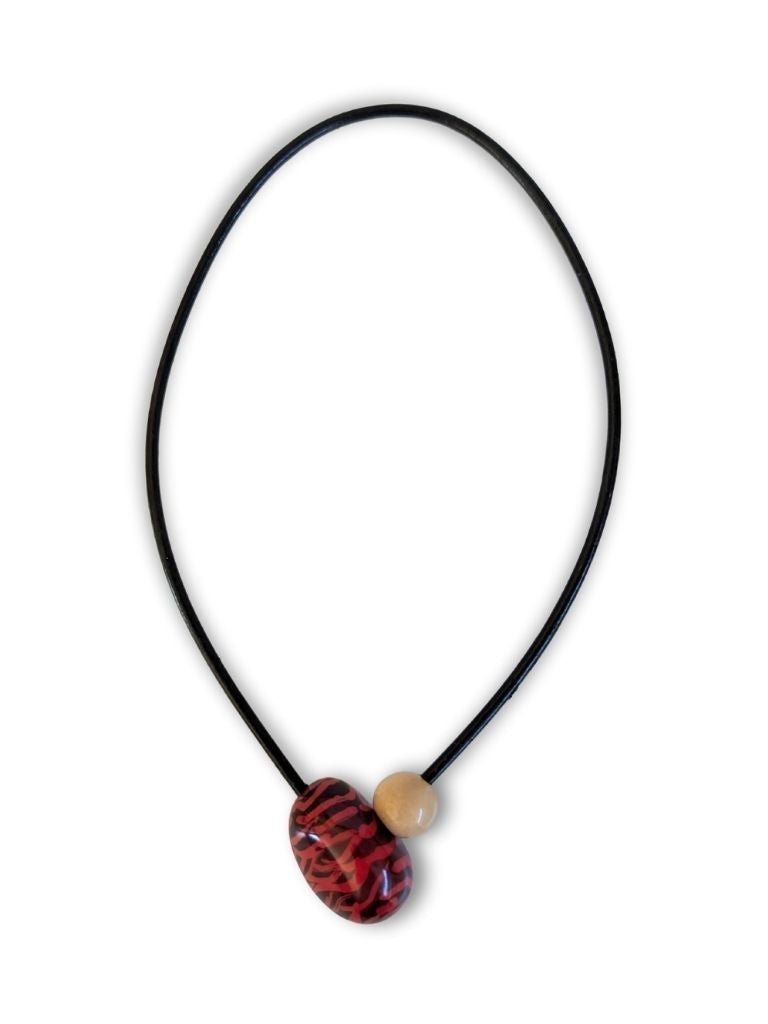 BEACH — Handmade Tagua Statement Magnetic Necklace — 'Only One' - The Happy Elephant - Tagua Jewellery