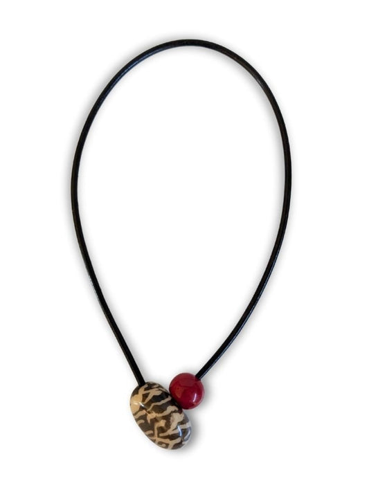 BEACH — Handmade Tagua Statement Magnetic Necklace — 'Only One' - The Happy Elephant - Tagua Jewellery