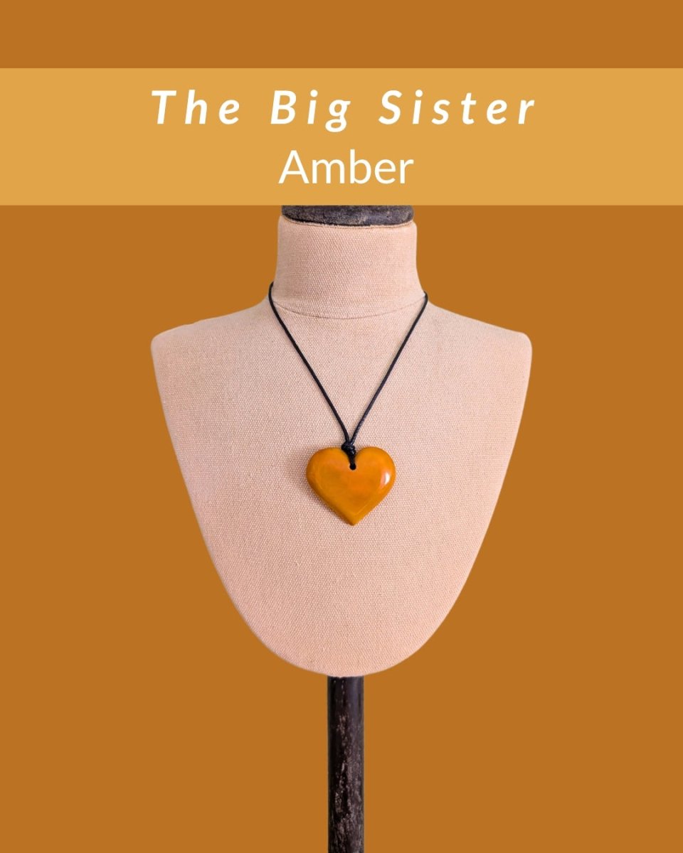 BIG SISTER — Botanical Artisan Pendant Necklace - The Happy Elephant - Tagua Jewellery