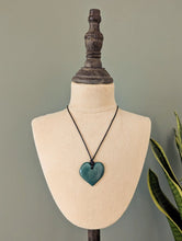 Load image into Gallery viewer, Big Sister Tagua Nut Heart Pendant - The Happy Elephant - Tagua Jewellery
