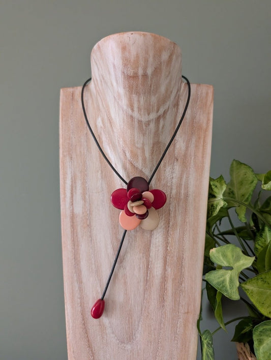 BLOSSOM — Handmade Tagua Statement Magnetic Necklace - The Happy Elephant - Tagua Jewellery