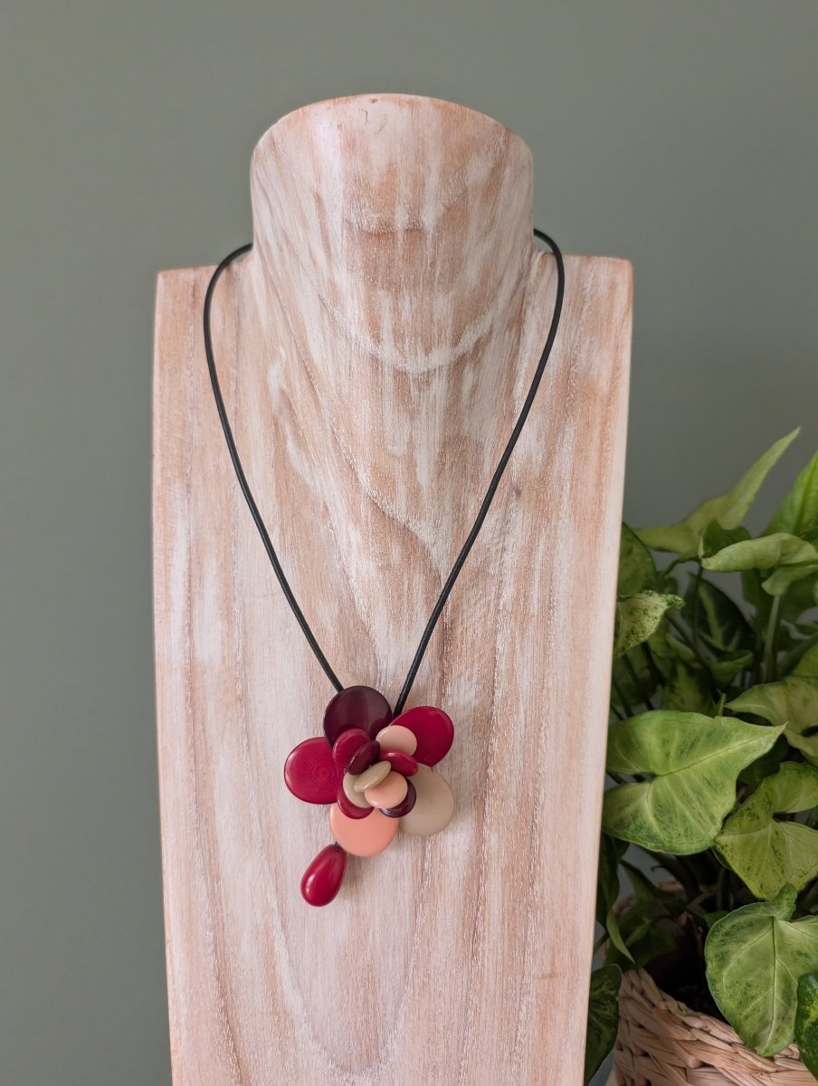 BLOSSOM — Handmade Tagua Statement Magnetic Necklace - The Happy Elephant - Tagua Jewellery