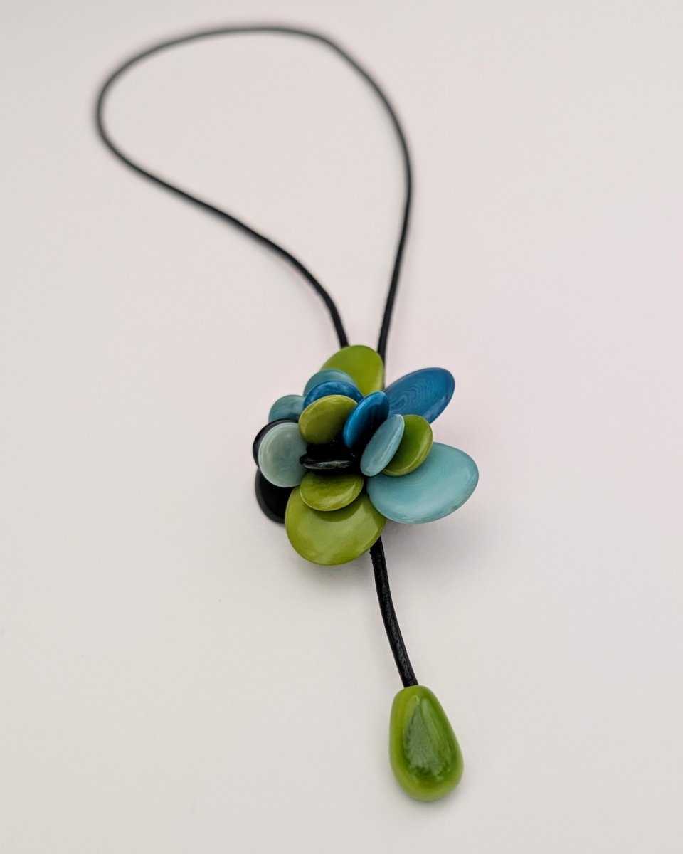 BLOSSOM — Handmade Tagua Statement Magnetic Necklace - The Happy Elephant - Tagua Jewellery